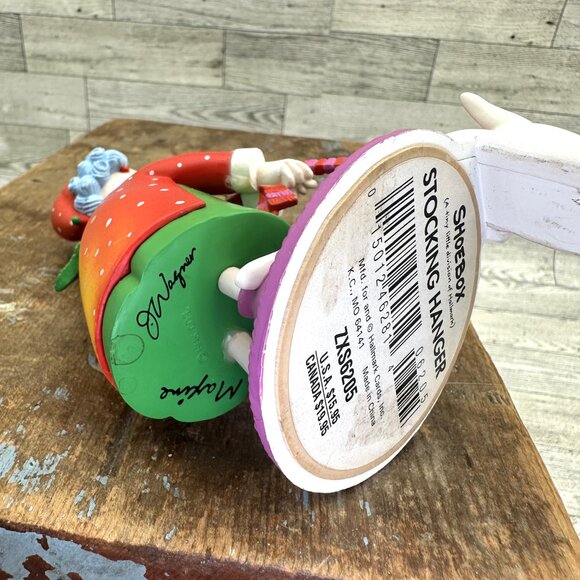 Vintage 1997 Hallmark Shoebox Maxine & Floyd Christmas Stocking Hanger, Signed - Picture 7 of 7